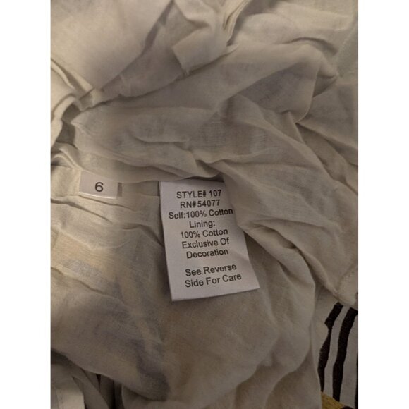 Cabi Multicolor Patchwork Print Beaded Lined Sundress Size 6 Festival, Boho - Picture 4 of 4